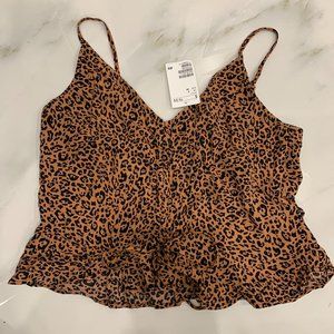 H&M Cheetah Tank Top with Drawstring (US 6)